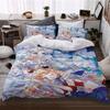 Cartoon Feng Shui Ice Moon Printing Bed Three-Piece Digital Printing Quilt Cover Pillowcase Sheet