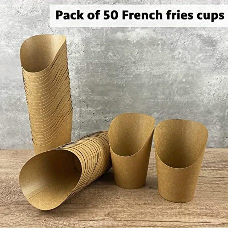 50pcs Multi-Use Disposable Paper Cups Eco-Friendly, Sturdy Design for Snacks, Desserts Parties Ideal for French Fries, Cupcakes