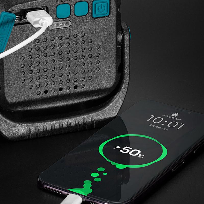 Rechargeable Cob Work Camping Light With Built-In Battery - Led Strong Magnet Tent Light And Flood Flashlight For Outdoor Advent