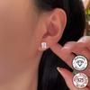 1ct Emerald Cut Moissanite Stud Earrings 925 Sterling Silver D Color VVS1 Four Prong Earring Pass Diamond Tester for Women Daily