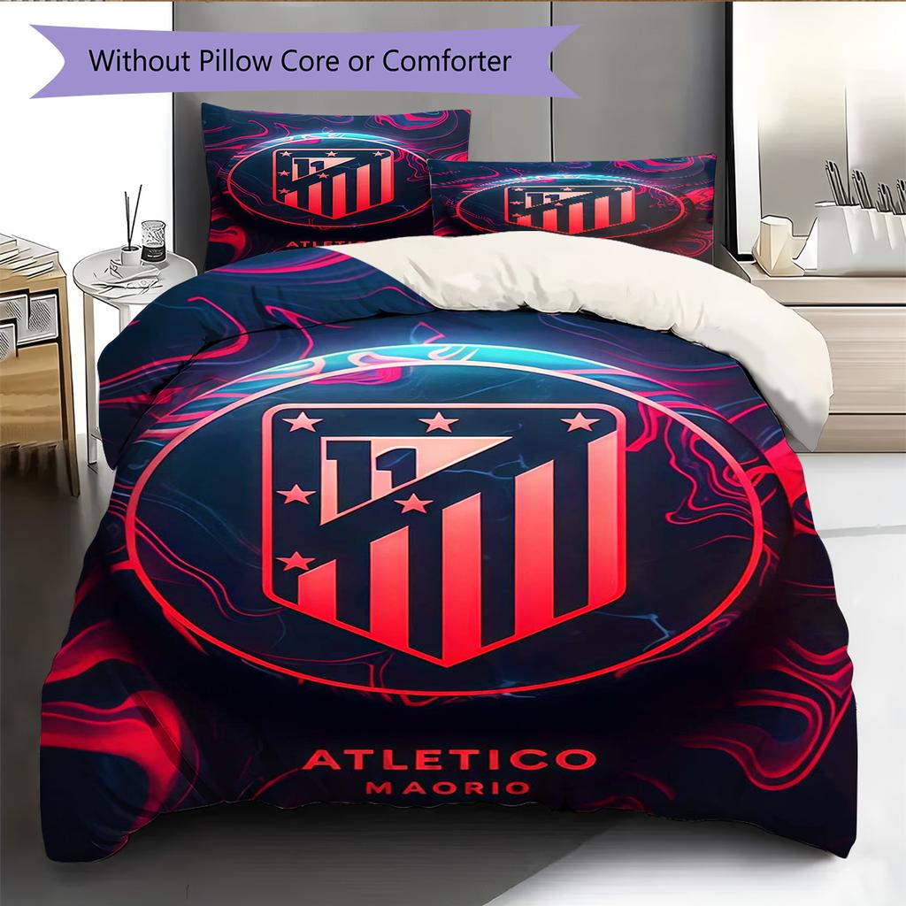 Atleti Bedding Quilt Set Quilt Cover Pillowcase Home Decoration Birthday Gift (1 * duvet cover + 2 * pillowcase, without core)