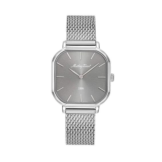 Mathey-Tissot Женские часы Monsoon Square из нержавеющей стали с серебристым циферблатом, кварцевые D7917AS