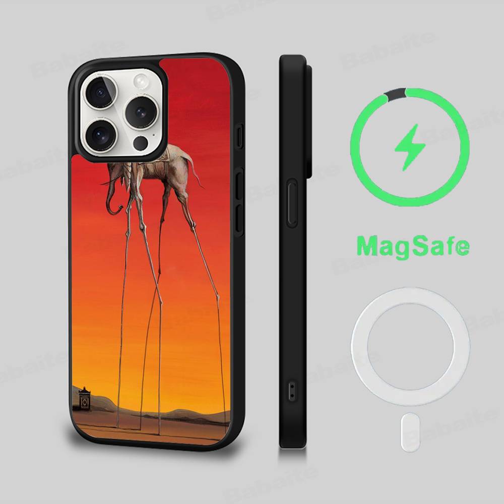 Salvador Dali Art Phone Case Magnetic Case For IPhone 16 14 13 12 11 15 Pro Max Plus For Magsafe Wireless Charge Cover