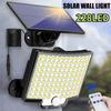 228LED Powerful LED Solar Lamp 4 Working Modes With Motion Sensor Remote Control Floodlight Outdoor Garden Yard Waterproof Wall Light
