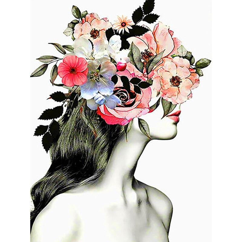 Новый 5D DIY алмазная живопись цветок Алмазная вышивка персонаж искусство вышивка крестиком полный круглый дрель ремесла домашний декор подарок