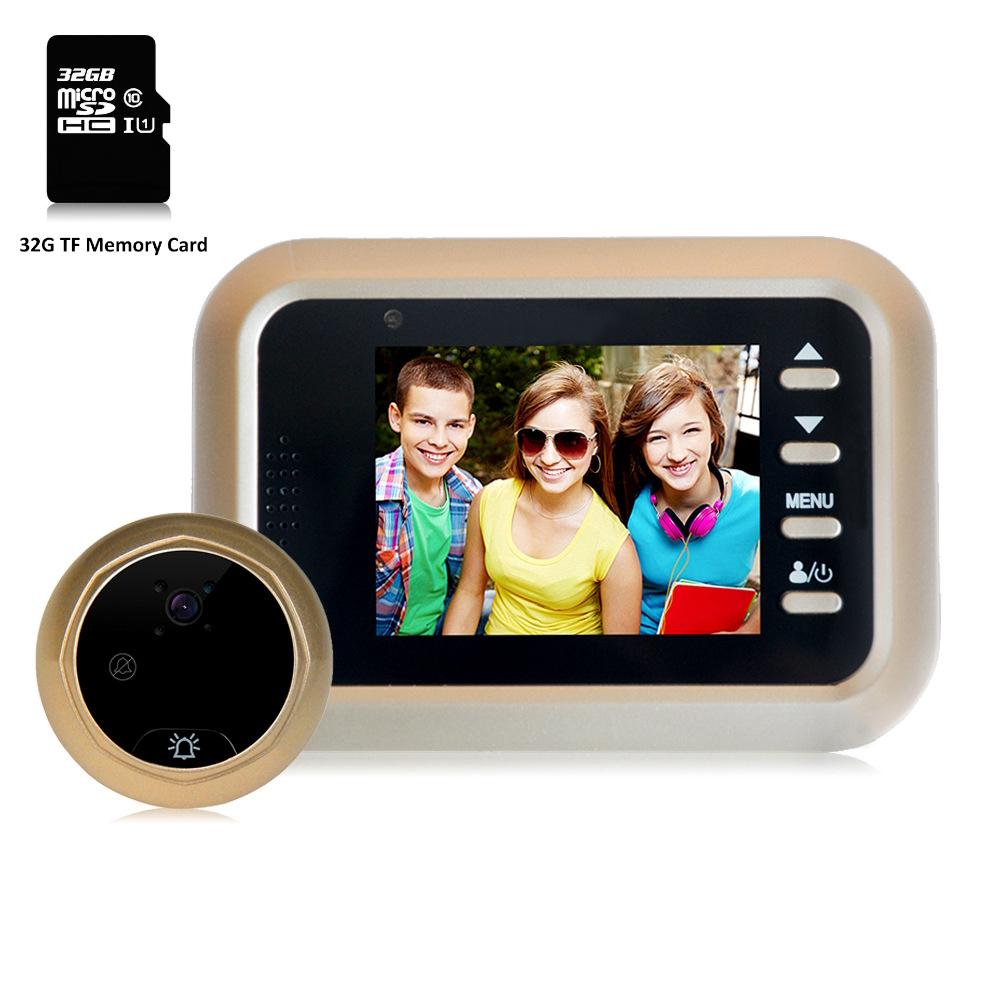 2,4-дюймовый экран, 2,0-мегапиксельная камера безопасности, не беспокоит глазок, поддержка TF-карты 32G