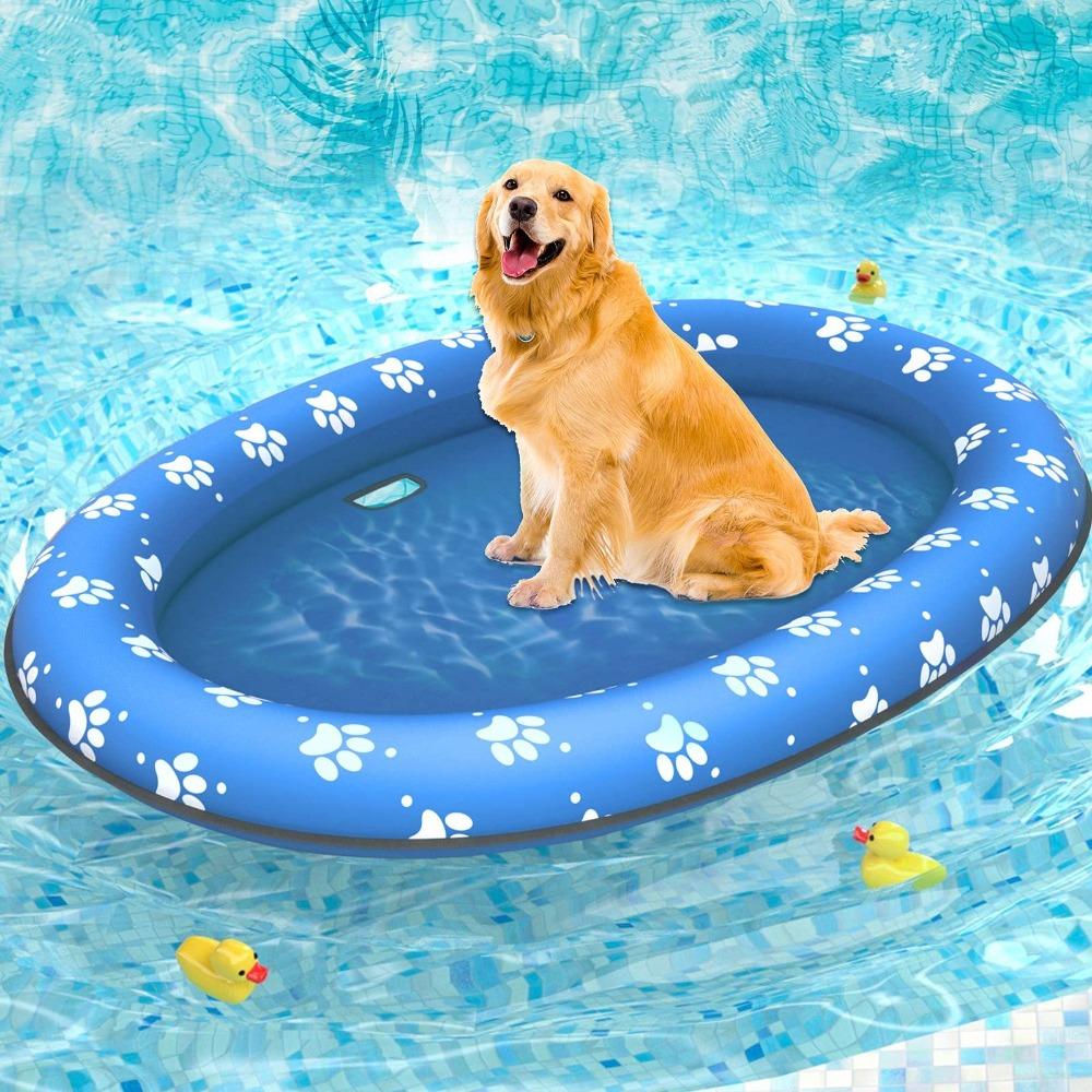 Soft Dog Swimming Float Foldable Pet Floating Raft Portable Pet Dog Float for Cats Dogs