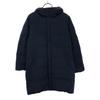 Wappen Hooded Down Coat S Navy Lined, Snap Button, Double Zipper Women Used