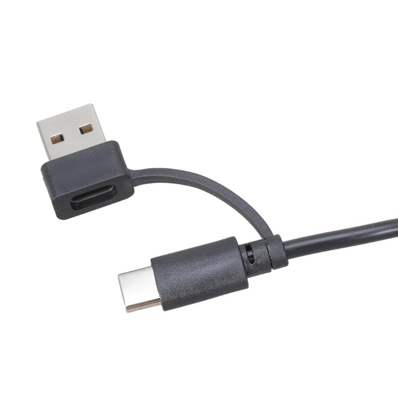 Кабель для зарядки USB Type C - DC4.0x1.7мм 5В с двойным интерфейсом и переключателями для бытовой низковольтной электроники, 120 см