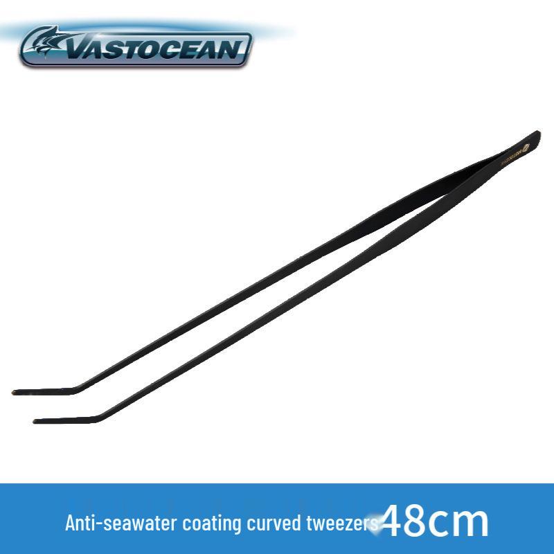 Longxiang Palace Aquarium Landscaping Set: Stainless Steel Tweezers, Feeding Tongs, and Wave Scissors for Aquatic Plants in Fish Tanks