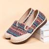 Fashion Summer New Women's Shoes Fashion Ethnic Style Linen Breathable Comfort Soft Sole Casual Shoes for Women Zapatos De Mujer