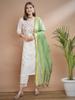 Women Party Wear Cotton Blend Kurta Pant Dupatta Set Indian Designer Top Tunic Kurti Dress