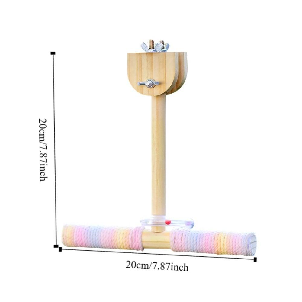 Bite Resistant Wood Parrot Swing Wear-resistant Bird Cage Decoration for Parrots Parakeets
