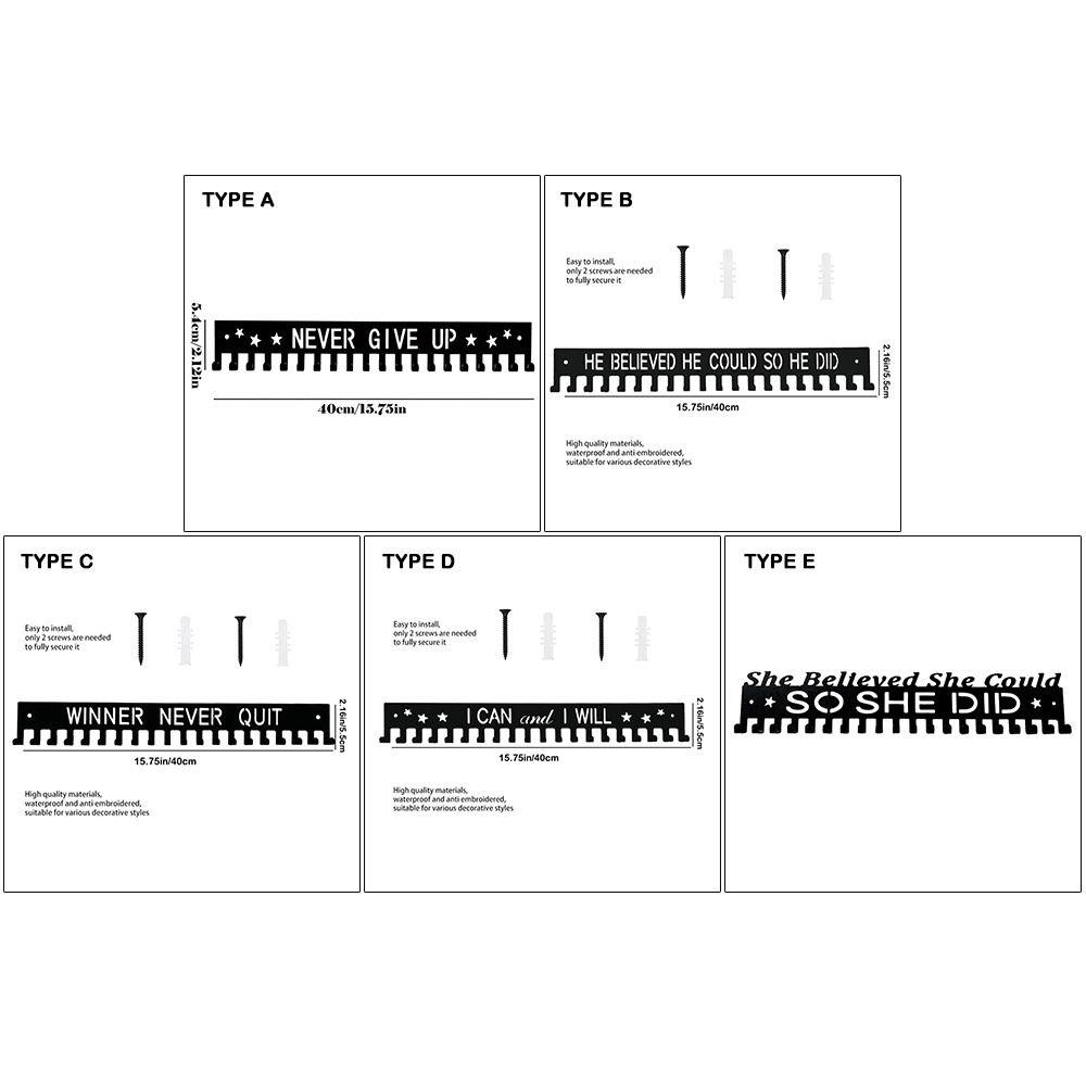 Inspirational Words Medal Display Rack Easy to Install Award Holder Karate Competitions