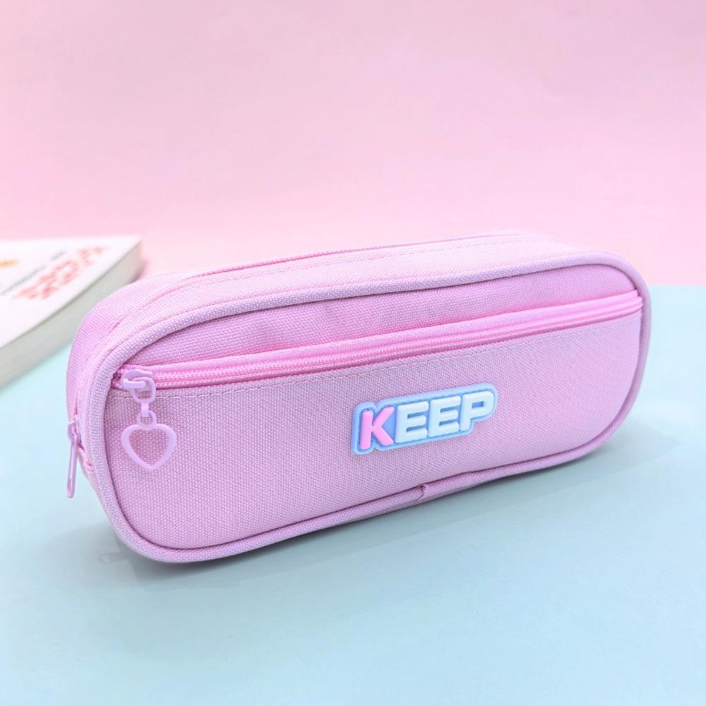 Large Capacity Pen Bag Zipper Design Pen Organizer Box  School Office Supplies