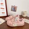 New Pink Board Shoes Female Ugly Cute Autumn Niche Puff Bread Shoes Ballet Sports Shoes