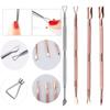 Fashion Dual-ended Manicure Tool Nail Polish Remover Cuticle Pusher UV Gel Clean Stick Triangle Rod