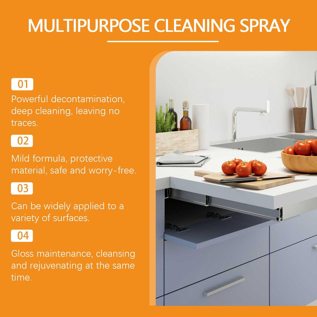 Kitchen Cooktop Stains And Oil Stains And Polishes Surfaces With Multi-functional Cleaner