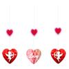 6 шт. украшение в виде сердца ко Дню святого Валентина, бумажные соты, подвесные украшения, романтические красные, розовые, сердечки для вечеринок