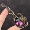 Rainbow Solar Quartz Druzy Copper Pendant Wire Wrapped Jewelry Handmade Pendant Guitar Pendant Copper Jewelry Gift For Her Gemstone Pendant