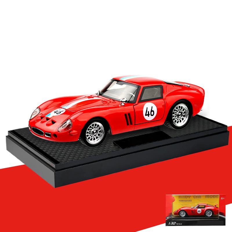 1:Масштаб 1:32 250 GTO Суперспортивный автомобиль Литой металлический моделька Mini GT Звук и свет Премиальные настольные украшения Подарок для парня