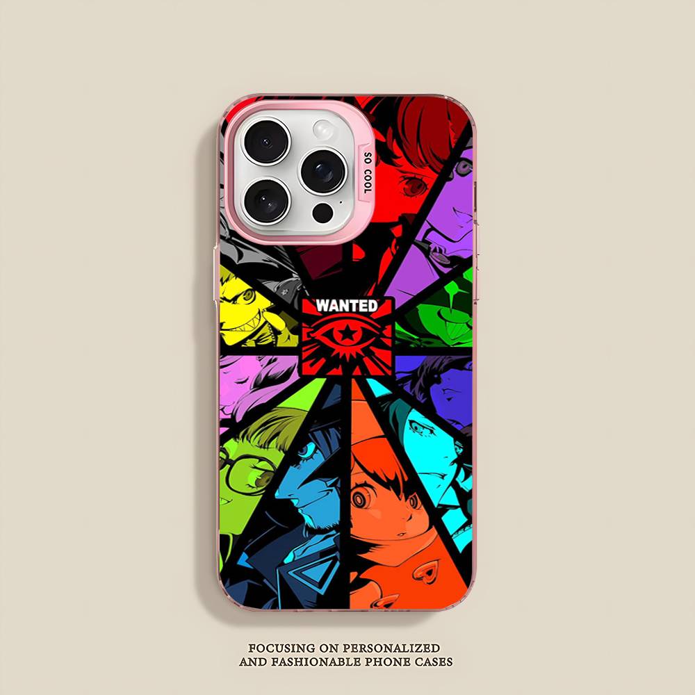 Аниме Чехол для телефона P-PersonaS-5 Для iPhone 17 16 15 14 11 12 13 Pro Max Pro Plus Цветной Серебристый Чехол