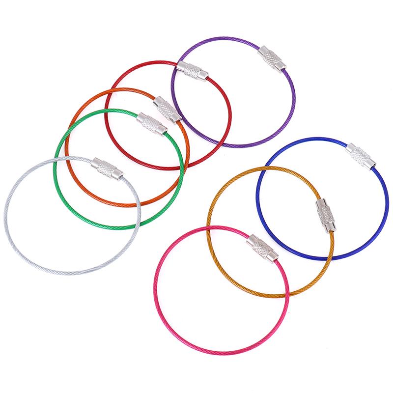 10 шт. 1,5*150 мм нержавеющая сталь круглая петля держатель брелок веревка наружные инструменты