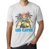 Men’s Vintage Tee Shirt Graphic T Shirt Summer Triangle Les Cayes Vintage White