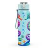 1PC Colorful Seahorse Ocean Pattern Print 750ml Color Plastic Sports Water Bottle Leakproof Flip Straw Lid Suitable for Sports Office Home Use