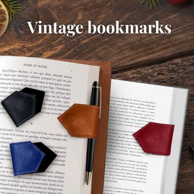 Винтажная магнитная закладка из искусственной кожи, портативная водонепроницаемая закладка ручной работы, маркер для страниц книги, зажим для магнита на холодильник, подарок для любителей книг для детей и студентов
