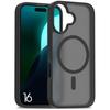 Protective Case - BOOLING - for iPhone 16 - Shockproof - Translucent Black - Wireless Charging