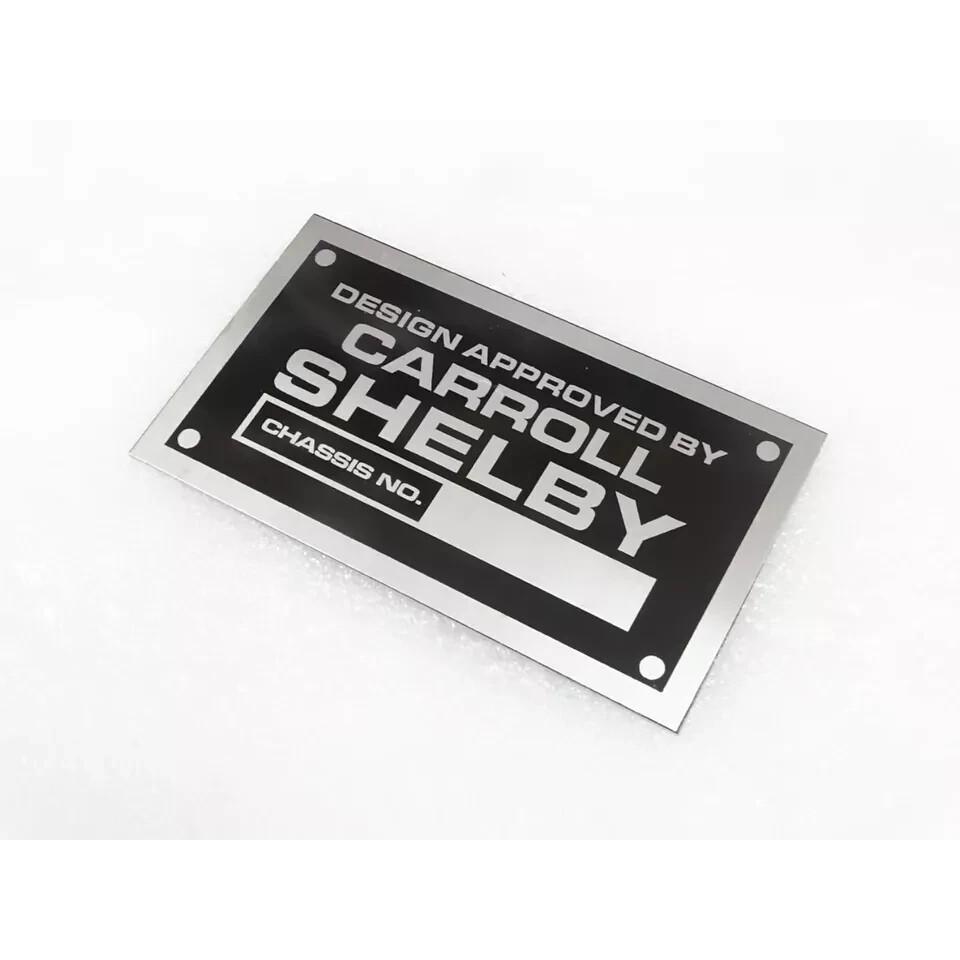 DATA PLATE FOR VINTAGE CARROLL SHELBY DESIGN APPROVED |Fit For