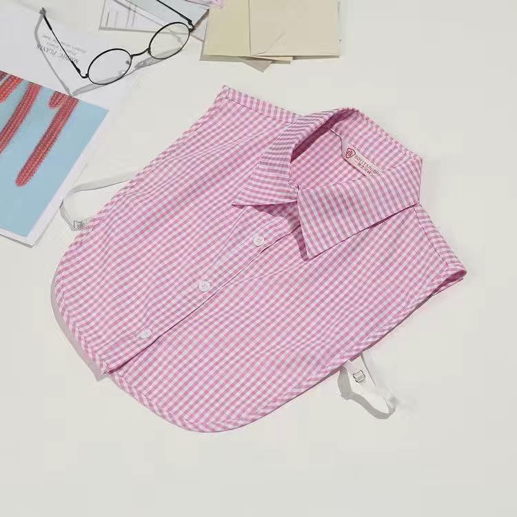 Women Cotton Lace Fake Collar Blouse Vintage Detachable Collar Women Shirt False Tie Lapel Blouse Top Clothes Accessories