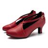 Fashion Latin Dance Shoes for Women Ladies Leather Party National Standard Ballroom Waltz Dance Shoes