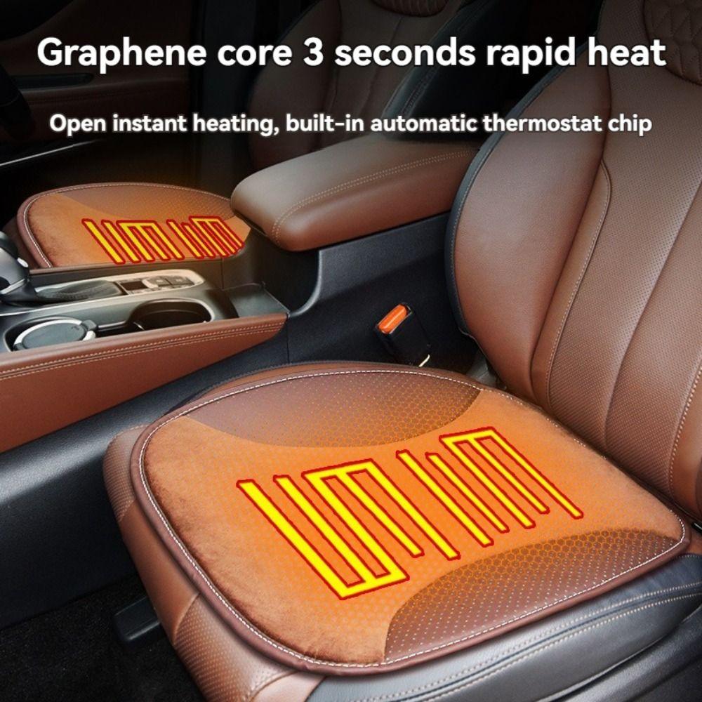 3-level Graphene Heated Seat Pad Rapid Heating Auto Seat Warmer Non-slip Winter Chair Cushion Home