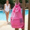 Washable Material Beach Storage Bag Large Mesh Shell Toy Bag  Outdoor Beach