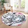 Tiger Round Carpet Design for Decorate room Outdoor Study room Balcony Antislip Round Carpet Decorate Offices Perfect Gift for Women Men