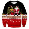 Funny Christmas Sweatshirts For Men Pullover Oversized O-Neck Hoodie Santa Claus Graphic Long Sleeves Printed Top Men's Clothing