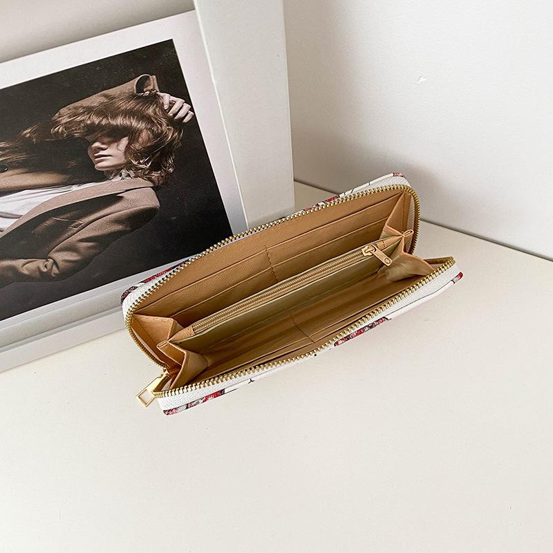 Кошелек с принтом корейской бабочки 2024 года: Стильный, простой клатч с одной молнией