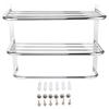 Bathroom Shelf 3?Tier Wall Mounting Rack with Towel Bars for Toilet Kitchen Living Room