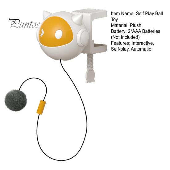 Подвесной пушистый кошачий мячик, электронный самостоятельный игровой мячик для домашних животных, автоматический подъемный меховой мячик, интерактивная игрушка-дразнилка для домашних кошек