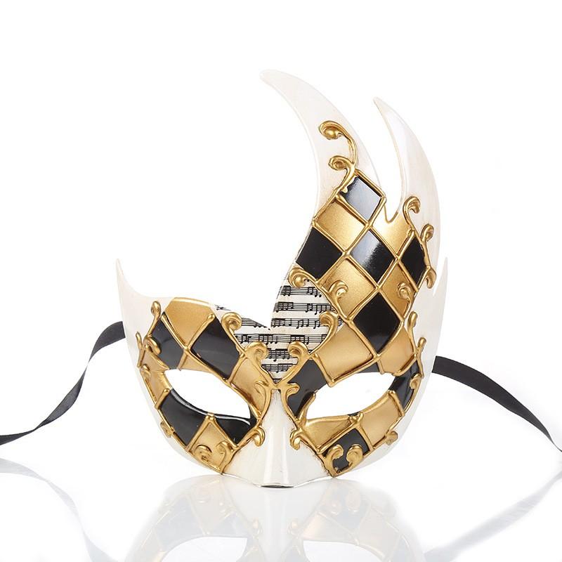 Venetian Style Halloween Mask Party Costume Accessory Square Plastic Eye Cover Adults