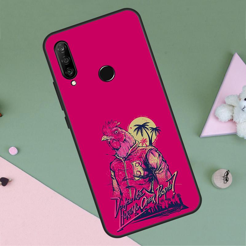 Чехол для игры Hotline Miami для Huawei Nova 12i 12s 11i 8i 7i 9 10 SE Y90 Y60 Y70 Y72 Y61 Y91 P30 P40 Lite P60 Pro