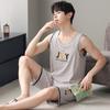 Летние модальные пижамные шорты без рукавов мужские пижамные комплекты мужской пижамный комплект для мужчин одежда для сна костюм домашняя одежда