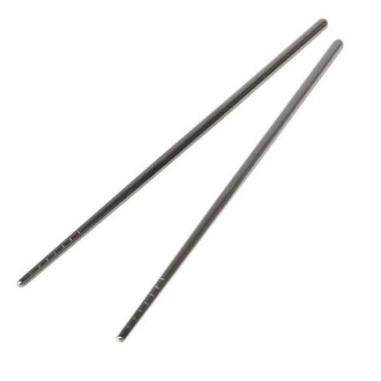 1 пара нескользящих палочек для еды из нержавеющей стали, экологически чистая посуда из палочек для еды