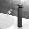 Bathroom Waterfall Basin Faucet Brass Bath Sink Faucet Hot&Cold Water Mixer Vanity Tap Deck Mounted Washbasin Taps