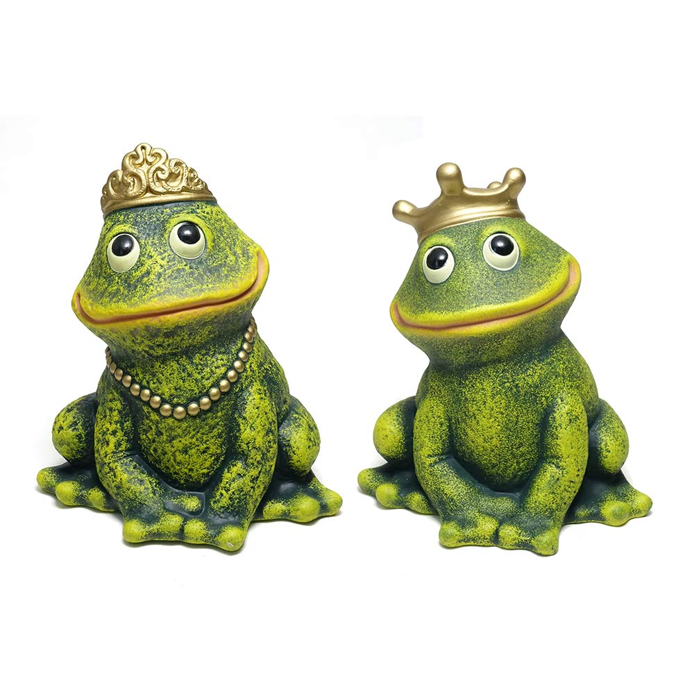 Сделано в Португалии Зеленая лягушка, размер M, пара, набор из терракотовых садовых предметов, Принцесса и Принц, король и королева, pto-2766_2310g