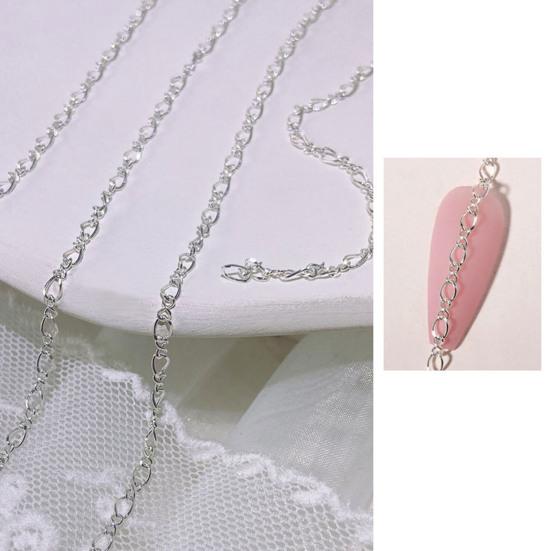 Nail Chain Multi-purpose DIY Glittery 3D Manicure DIY Metal Chain Charms for Girl