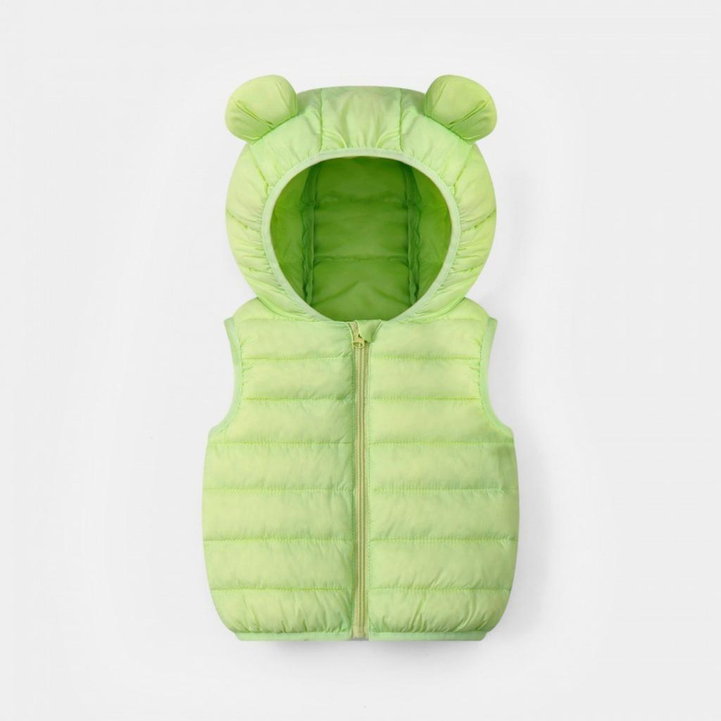 Детские повседневные однотонные утолщенные жилеты для мальчиков и девочек