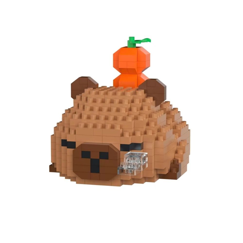 Cartoon Capybara Micro-particle Building Blocks Cute Capybara Doll Toys  For Kids Birthday Gifts